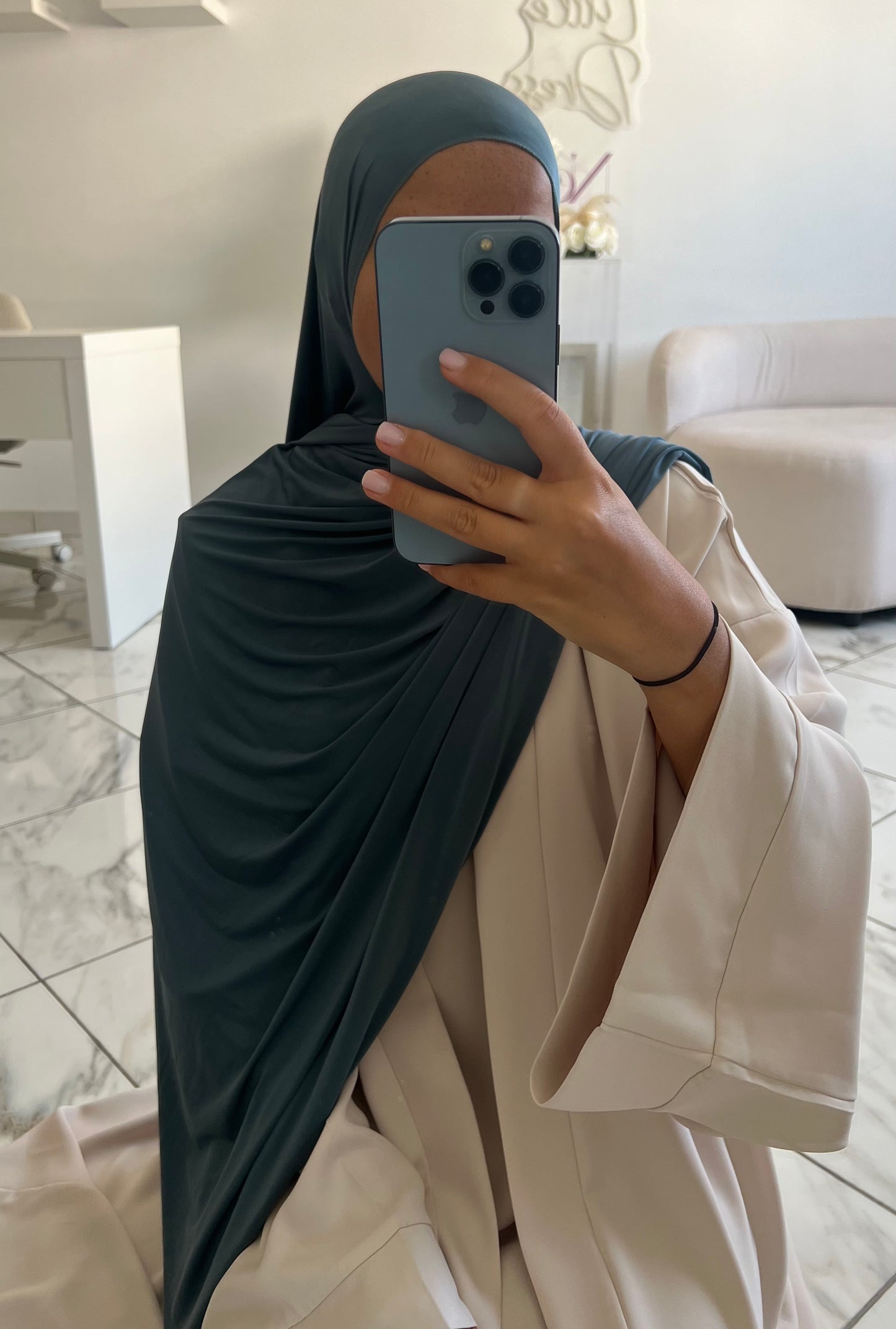 Hijab Liquid Jersey (bleu petrole)