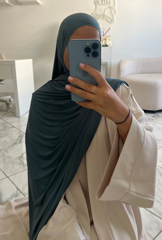 Hijab Liquid Jersey (bleu petrole)